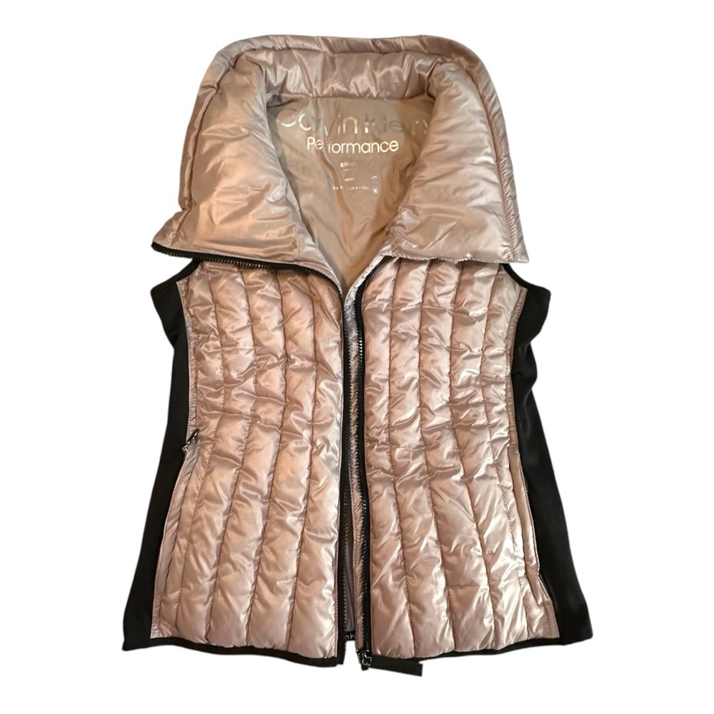 Calvin Klein Performance pink & black puffer vest Women’s size small | oo1